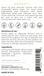 Load image into Gallery viewer, THE CONCEPT No.2 Modesty Unscented UltraPure Water Toner Label
