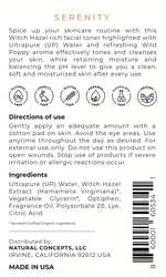 Load image into Gallery viewer, THE CONCEPT No.5 Serenity Wild Poppy UltraPure Water Toner Label

